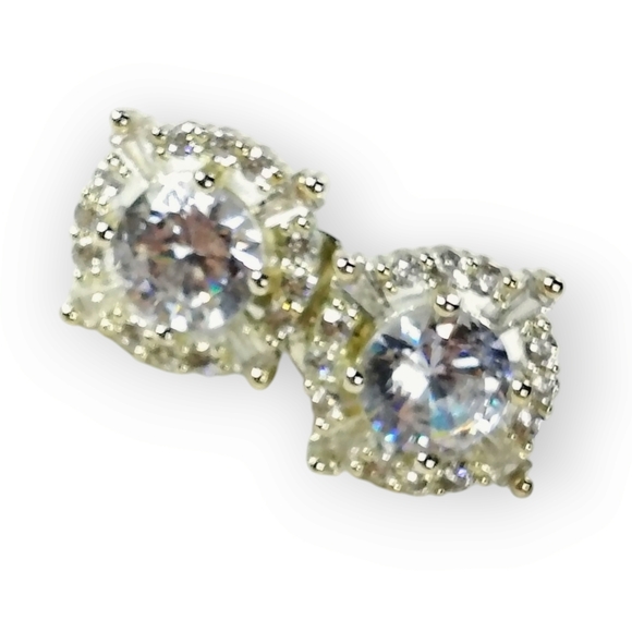 Crystal Accents Cluster Earrings with - Picture 7 of 14